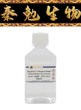 碧云天 ST876 BeyoPure 超纯水无DNase/RNase，无菌
