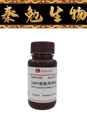 索莱宝 货号：C0065 DAPI溶液(10ug/ml，即用型)