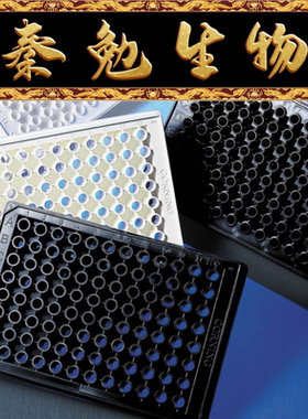 Corning 货号：3603 96孔酶标板，黑色框，透明平底，带盖