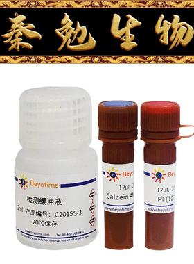 碧云天 C2015S/M/L Calcein/PI细胞活性与细胞毒性检测试剂盒
