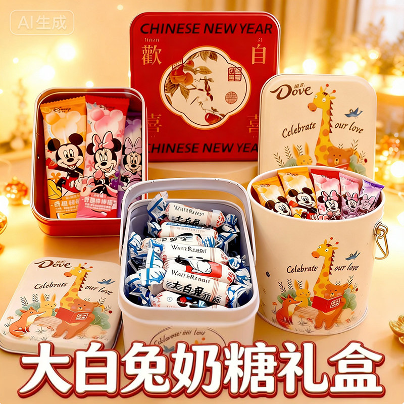 上海冠生园大白兔原味奶糖散装喜糖万圣节礼物糖果礼盒小零食