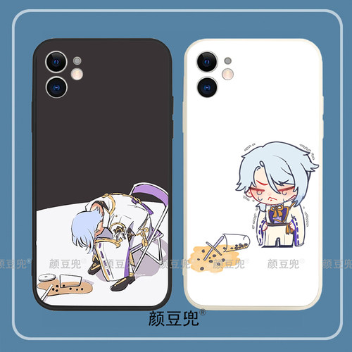 原神 神里绫人 奶茶手机壳iphone12适用13 Pro苹果XS MAXR红米K50