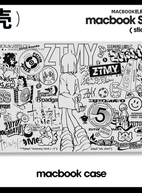 真夜中ZTMY二次元适用苹果macbook air13.3寸pro14笔记本12保护壳15寸Max16 M2芯片Macbook电脑保护套M4动漫