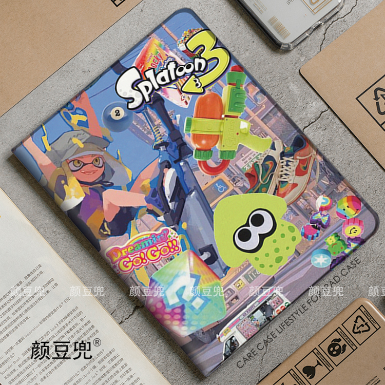 Splatoon喷射战士ipad10.2适用于air4/5 10.9保护套matepad pro12.9 Air3笔槽mini5/6小米5/6pro11华为M6荣耀