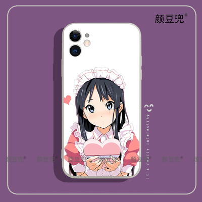 秋山澪 轻音少女手机壳iPhone13适用12 Pro苹果11 XS MAXR动漫K50