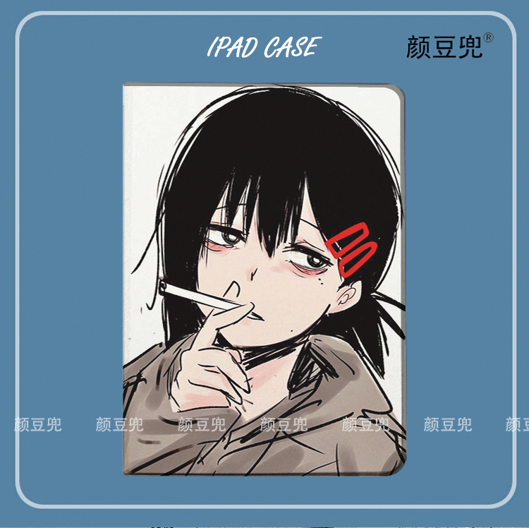 东山小红 电锯人ipad10.2适用air4/5第十代10.9保护套matepad pro11笔槽mini5/6小米5pro12.9荣耀V8皮套OPPOP