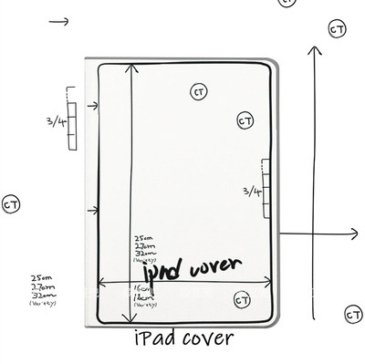 线条涂鸦ipad10.2第八代air3/4保护套Pro11手绘9.7/mini5简约12.9