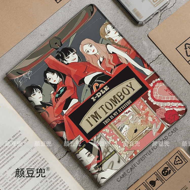 gidle应援TOMBOY 周边ipad10.2适用air4/5 10.9保护套matepad pro12.9 Air3笔槽mini5/6小米5/6pro11华为荣耀