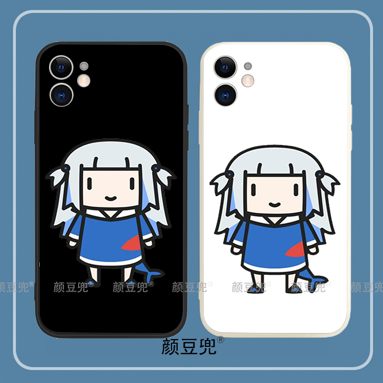 鲨鱼GAWR·GURA噶呜古拉手机壳iphone12适用13 Pro苹果XS MAXR软8