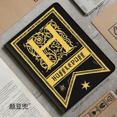 赫奇帕奇ipad10.2哈利波特适用air4/5保护套pro11笔槽mini5/6獾院