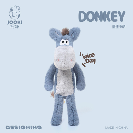 Cute Blue Donkey Plush Toy, Adorable Doll, Sleeping Companion Pillow, Doll for Girls, Birthday Gift