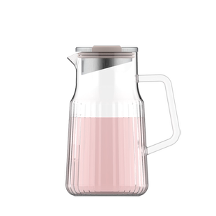 居元素凉水壶耐热耐高温家用大容量棱纹水升凉白开水瓶1300ml