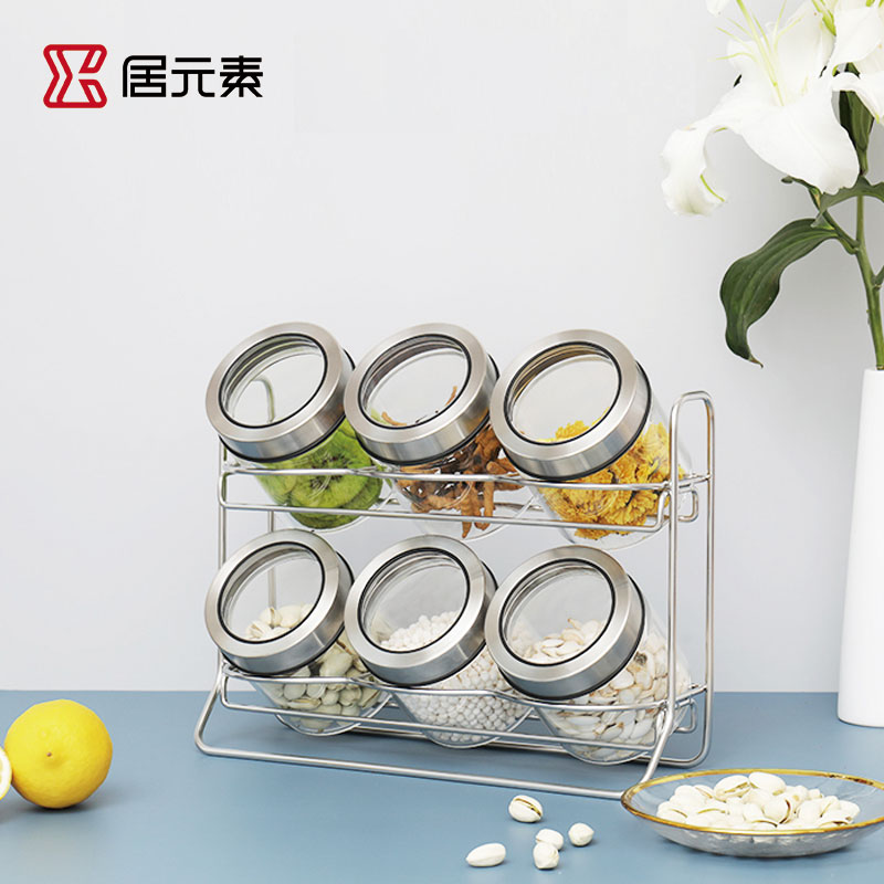居元素[专柜同款]调料盒套装家用玻璃密封罐厨房调味罐调味储物瓶在类目 厨房/烹饪用具, 厨用小工具/厨房储物, 储物瓶罐/厨房储物器皿, 调味瓶罐中 - 来自Buy2taobao.com提供专业的淘宝代购服务
