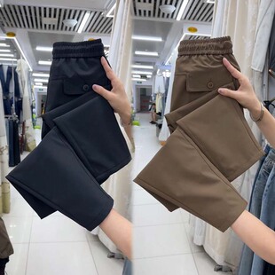 2025秋季 纯色哈伦裤 女洋气高腰宽松显瘦休闲百搭减龄萝卜裤 潮 新款