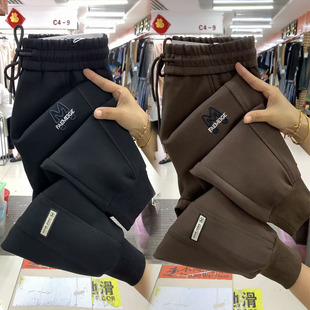 女高腰显瘦束脚休闲裤 2023秋冬季 新款 卫裤 宽松洋气百搭运动哈伦裤