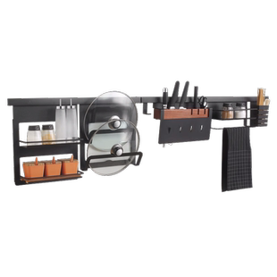 【活动】欧琳厨房不锈钢厨房DIY置物架黑色五金挂件挂架打孔壁挂