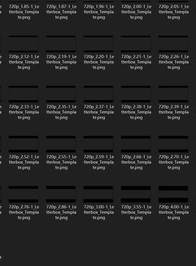 电影标准遮幅Letterbox+Templates图片素材上下黑边AE PR合成剪辑