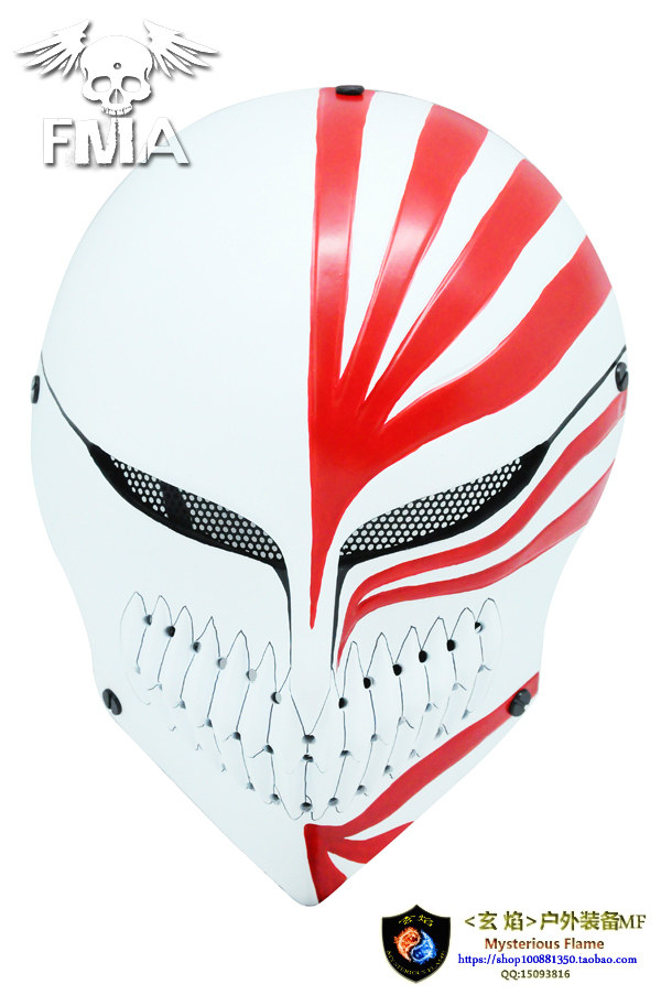 FMA “死神”一护“虚化”面具COSPLAY面具CS野战骑行面罩万圣节