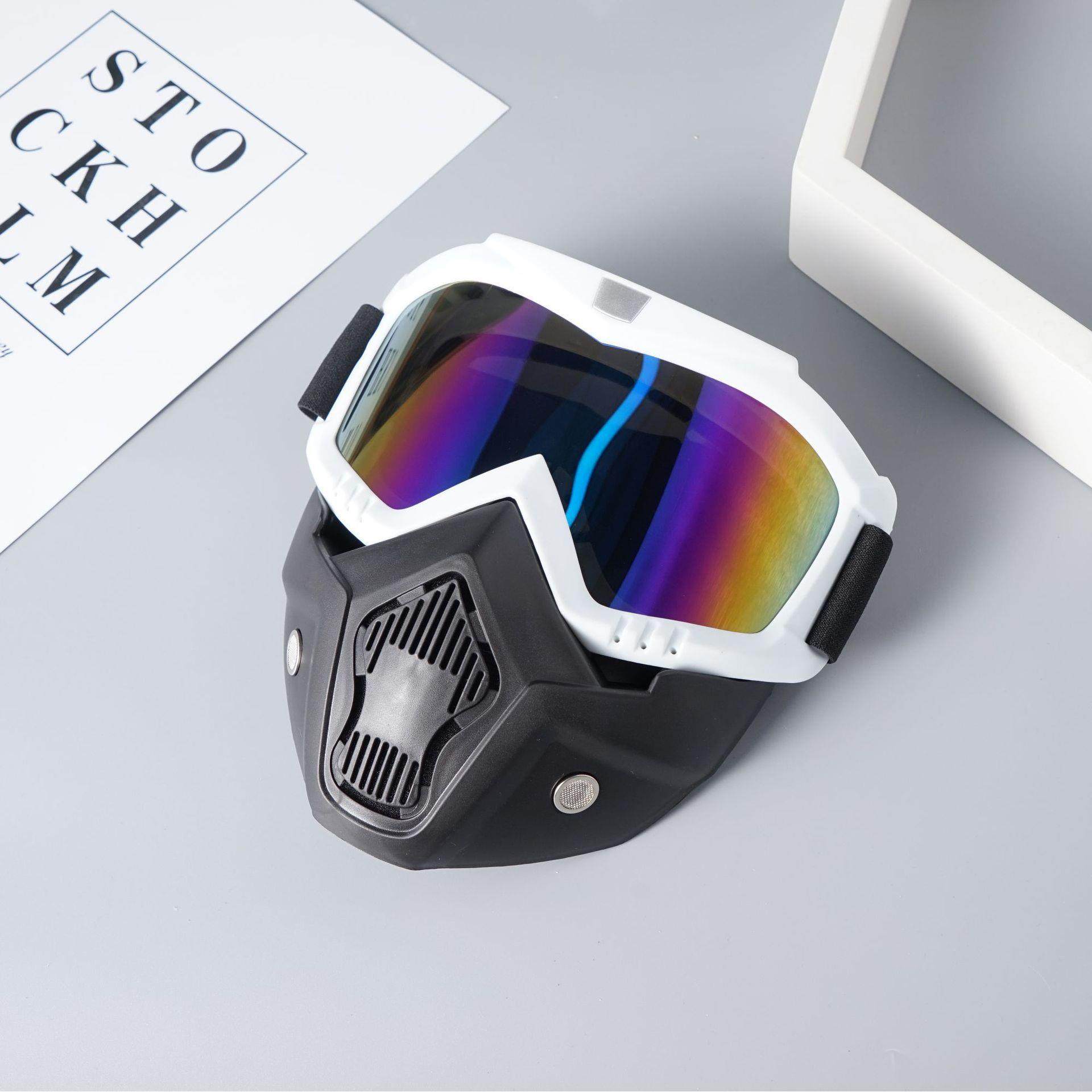 面罩防风镜 骑行面罩越野摩托车护目镜骑士风镜防风沙现货