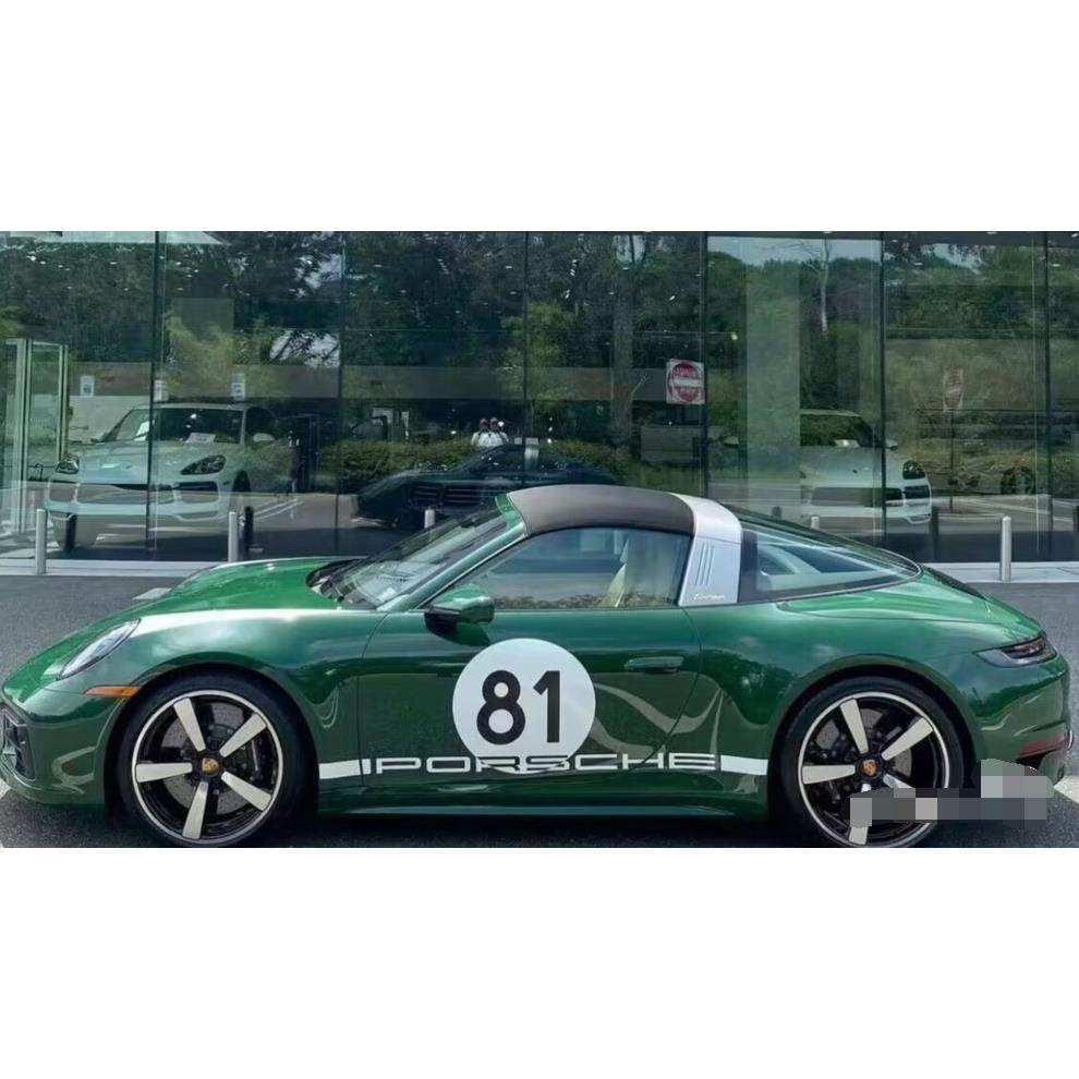 保时捷911targa个性改装全车贴纸992 718 车身侧裙数字81拉花彩贴