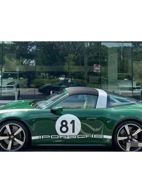 保时捷911targa个性改装全车贴纸992 718 车身侧裙数字81拉花彩贴