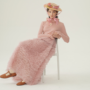 百搭 脸儿艺 四季 精心剪裁大裙摆 多彩云朵蛋糕裙 重工耗料14米