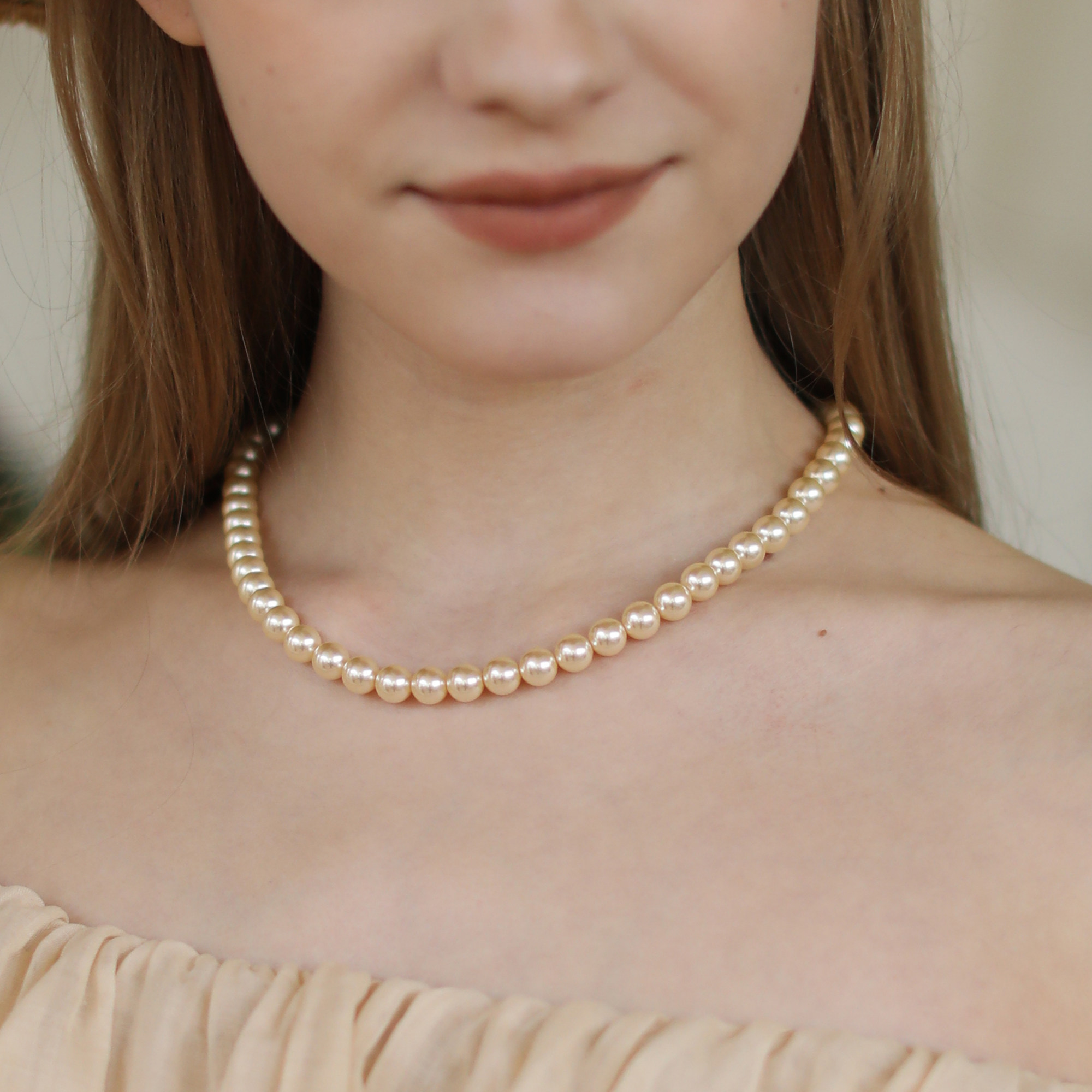 脸儿艺 复古珍珠项链
