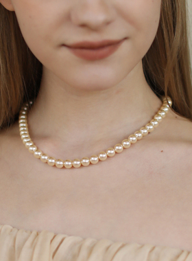 脸儿艺 复古珍珠项链