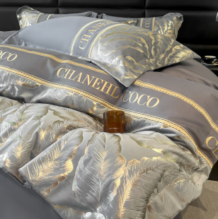 轻奢风A类高级感180支长绒棉四件套纯棉床单全棉刺绣被套床上用品