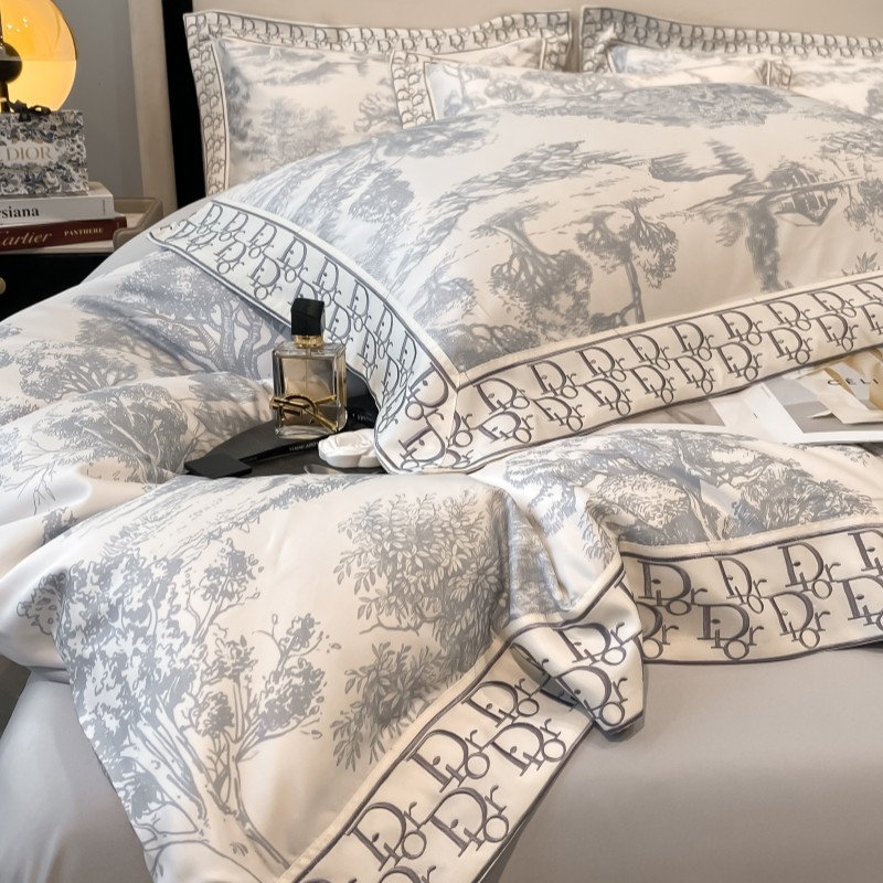 新款轻奢全棉印花四件套高级感被套100%纯棉床单高档欧式床上用品,床上用品,床品套件/四件套/多件套,淘宝优惠券,粉丝福利购,淘宝优惠卷
