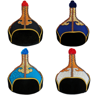 男士蒙古帽成人民族舞蹈演出帽子蒙古服搭配配饰新品蒙古王爷帽子