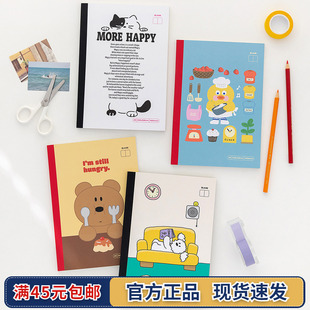 韩国Romane可爱插图A5笔记本工作学习网格空白记事本绘画手账本