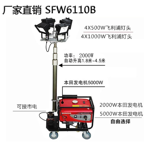 海洋王sfw6110b全方位自动升降