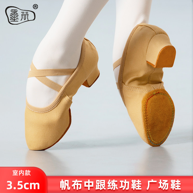 舞蹈练功鞋帆布成人教师鞋舞蹈鞋