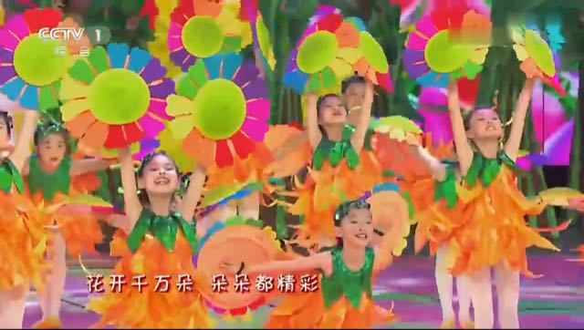 《花儿向阳开》舞蹈七彩花道具小学生运动会开幕式入场器械操道具