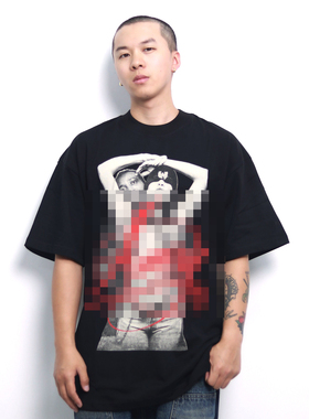 FBS/ARMORY联名款嘻哈街舞说唱hiphop美式小领口宽松bboy短袖T恤