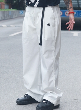 FBS X FUJAM联名少儿街舞演出弹力纯色宽松轻薄休闲bboy工装长裤