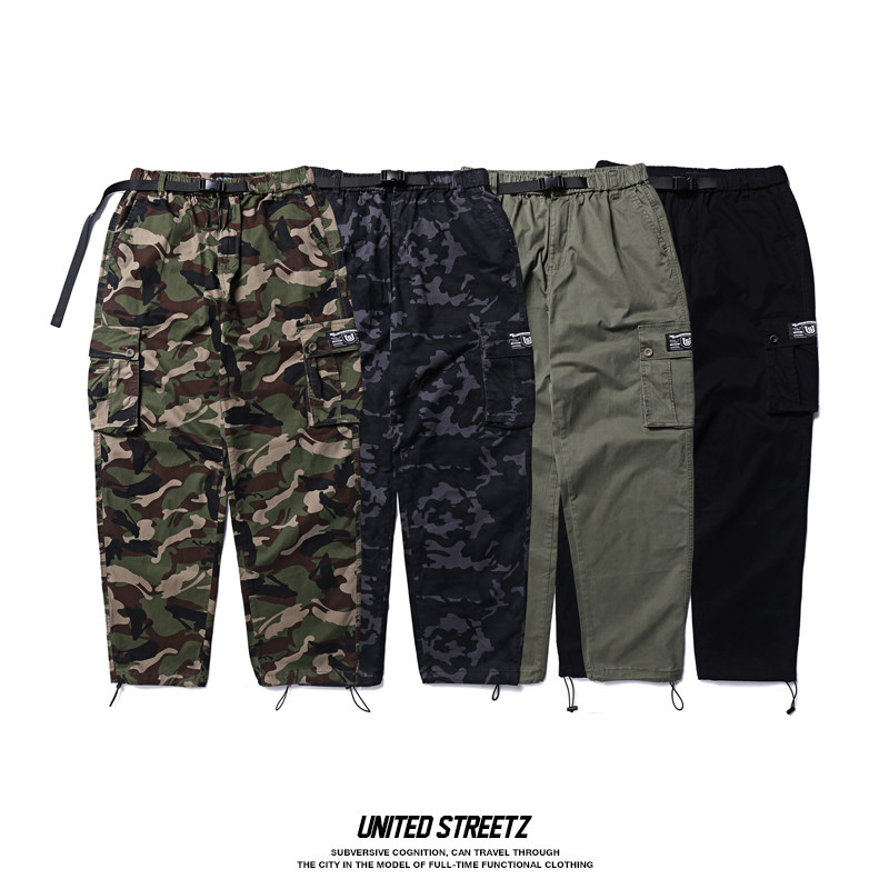 US联邦街牌弹力多袋长裤宽松可调节裤脚工装裤BBOY练舞迷彩纯色裤在类目 男装, 休闲裤中 - 来自Buy2taobao.com提供专业的淘宝代购服务