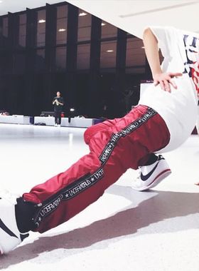 正品UNDERWORLD侧边条纹束口运动风裤bboy bgir 练舞长裤小脚裤子