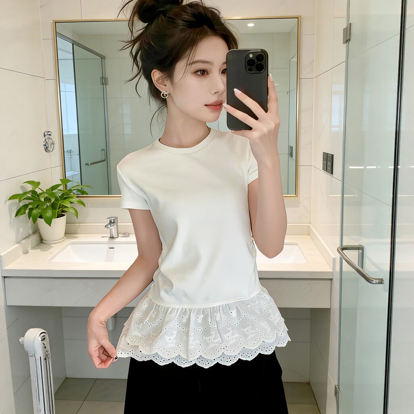白色短袖t恤女装2026新款