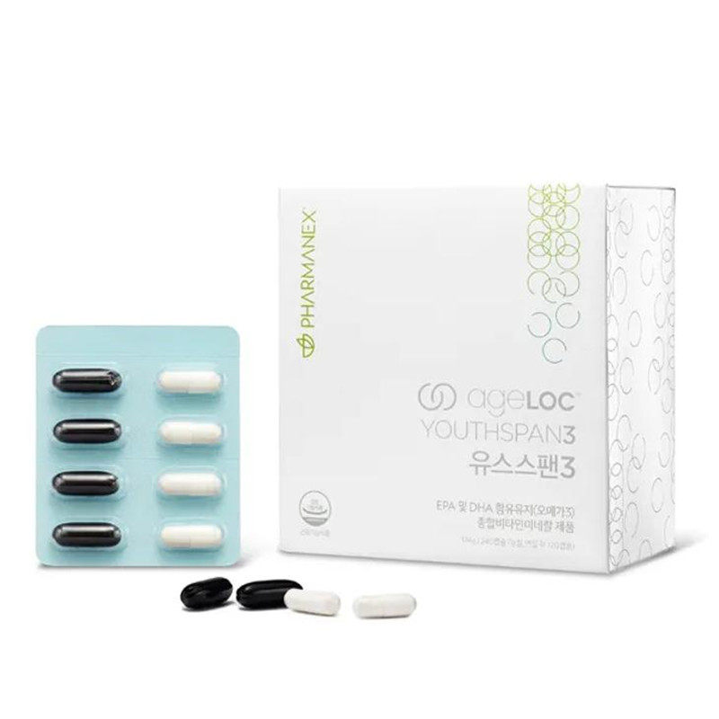 Nuskin韩国如新长青配方3代多种维生素含Q10纳米如沛鱼油240粒/盒