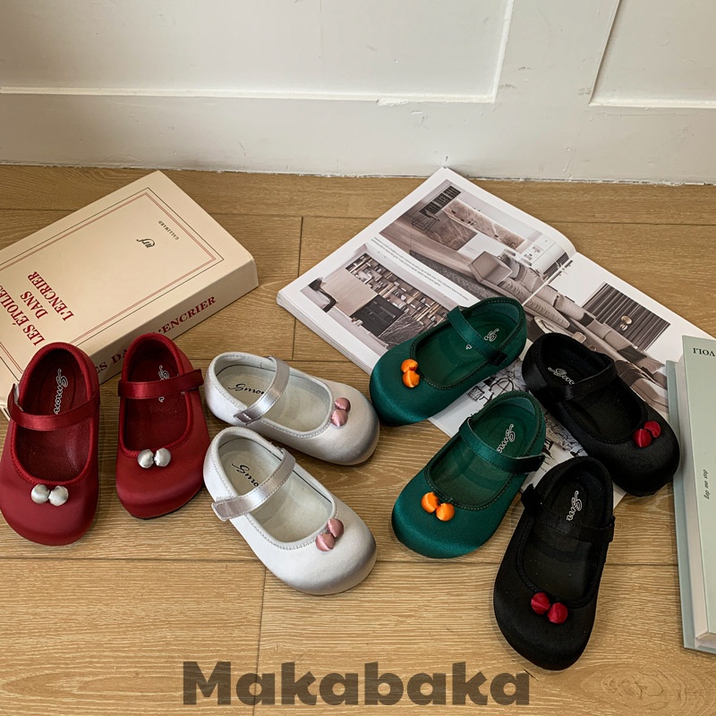 Makabaka儿童春季皮鞋女童时尚百搭公主鞋韩版魔术贴休闲防滑单鞋