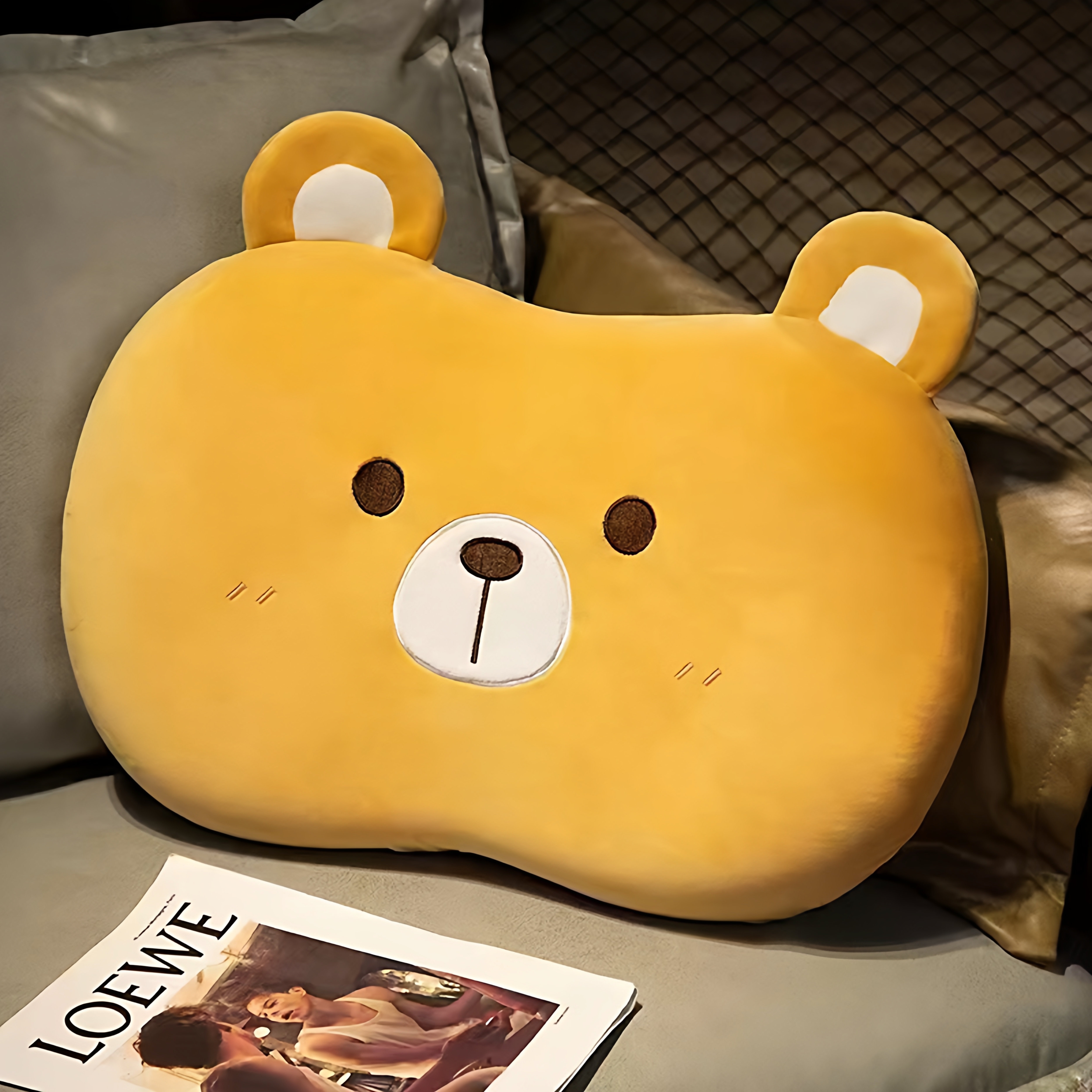 猫肚皮枕套记忆棉枕头学生宿舍枕芯岁枕头靠棉儿童单人抱枕绒靠背