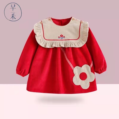 儿童秋冬加厚防水罩衣宝宝扣子