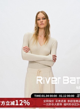 Liegee【多色经典】连体V领保暖长袖T恤女25秋新款