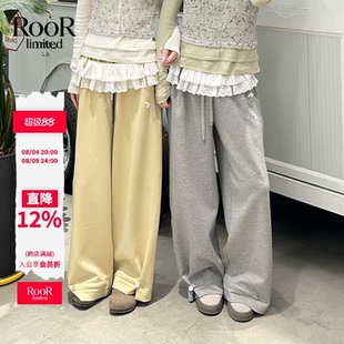 丿未PUREVENUS休闲宽松WALKWOMEN屁帘卫裤女26春新款