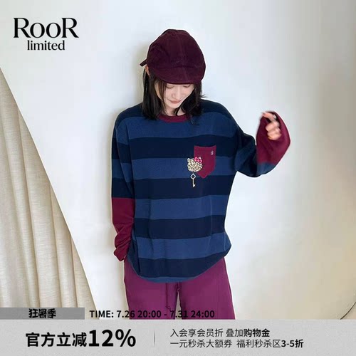 【7折现货】SELALAGU X OITMMTIO条纹羊绒混纺上衣女