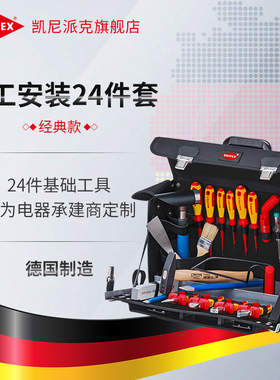 KNIPEX凯尼派克经典电气电工安装24件工具套装002102EL/002102LE