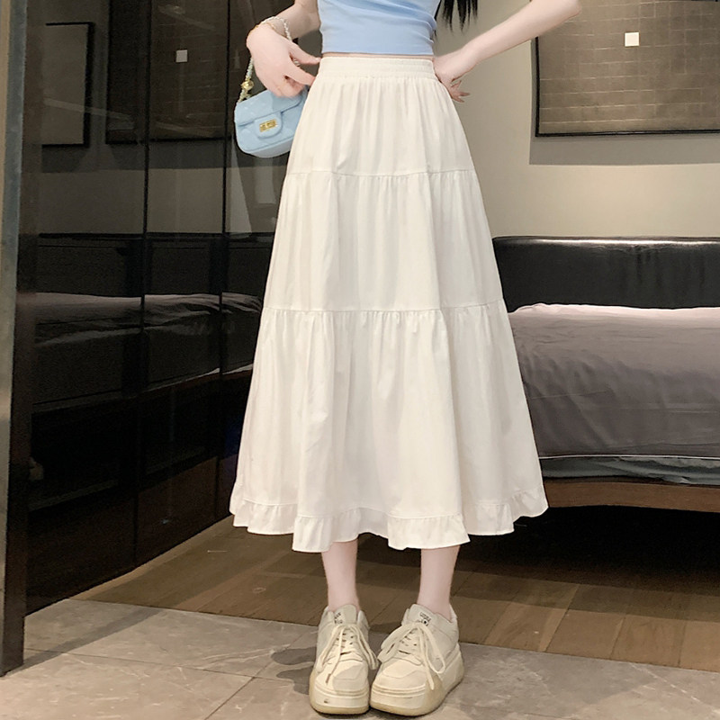 长白糕白色半身裙女夏季2026新款超好看绝美长裙小个子仙女长