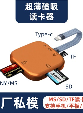 超薄磁吸背吸读卡器高速SDTFMS